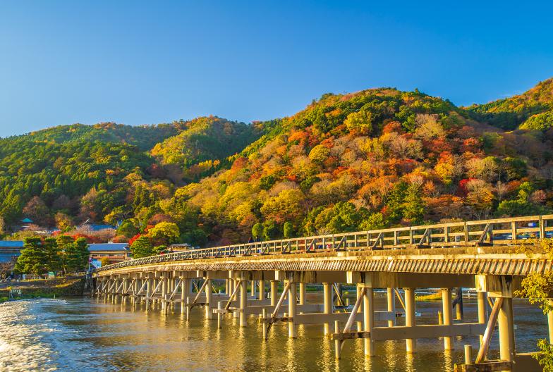 Puente Togetsu y bosque de bambú
