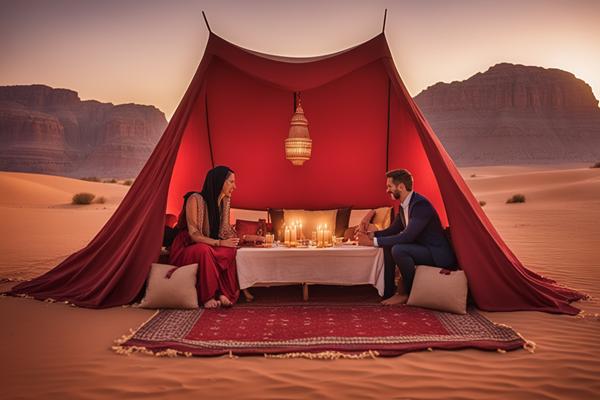 Luna de miel en Jordania y romántico desierto