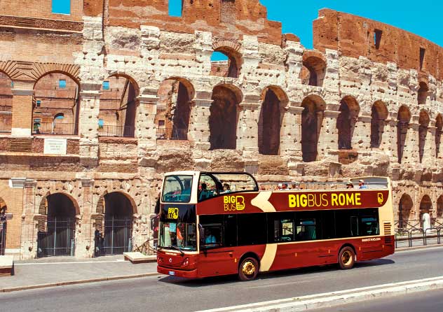 Bus turístico Roma Hop On-Hop Off, audio-guía en español (2 días)