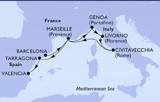 Mediterráneo Salida BCN y Valencia