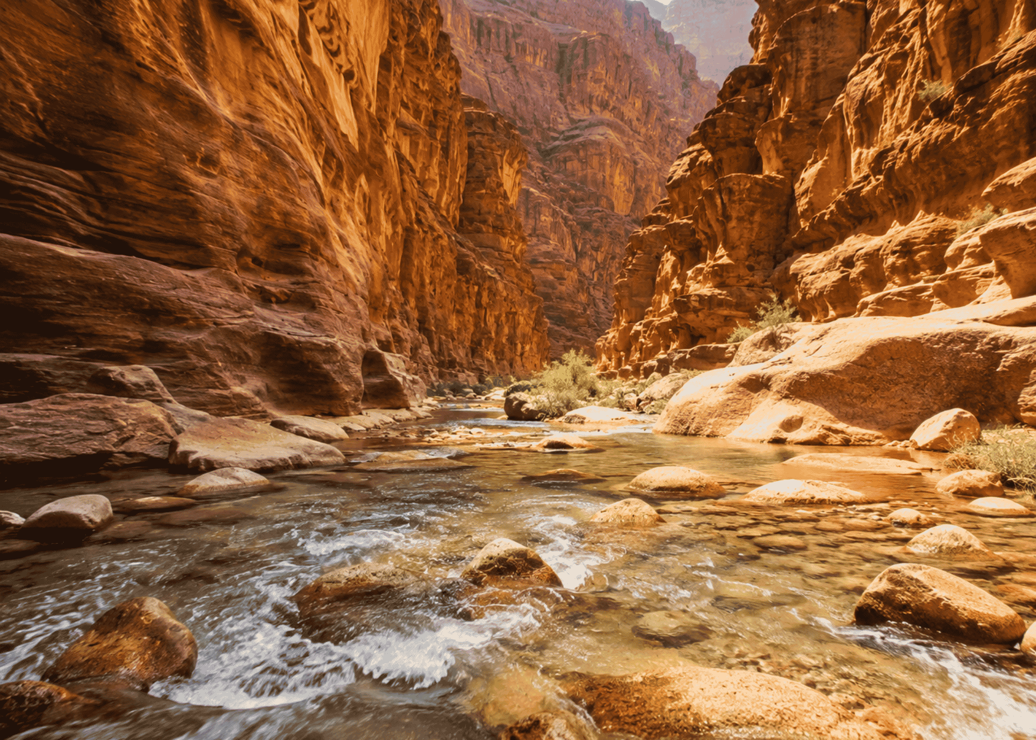 Trekking en Wadi Mujib, Karak y llegada a Dana